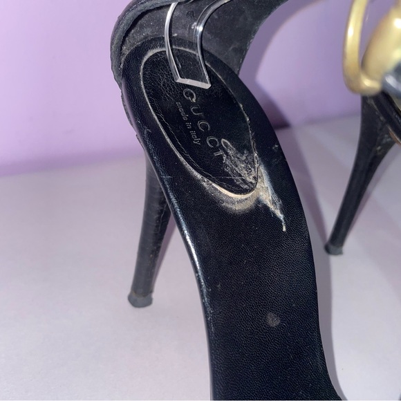 Gucci High Heel Horsebit Stiletto Sandals Women Size 9 Strappy Open Toe Luxury - Picture 4 of 10